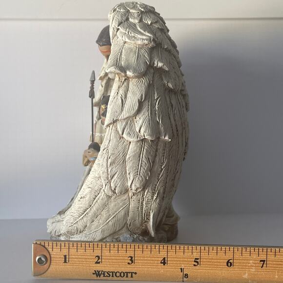 NAPCO Indigenous First Nations American Indian Guardian Angel & Family Nativity - Picture 11 of 11